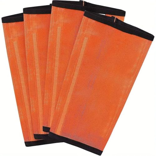 Aposous 4-Teiliges Pferdegamaschen-Set, 4er-Set, Leggings für Pferde, Beinwickel, Sporttraining, Professionelles Zubehör, Orange von Aposous