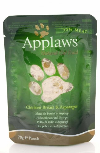 12er Pack Applaws Frischebeutel Hühnchen & Spargel 70g von Applaws