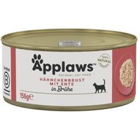 Applaws Nassfutter Katze Adult in Brühe Hühnerbrust mit Ente 24x156 g von Applaws