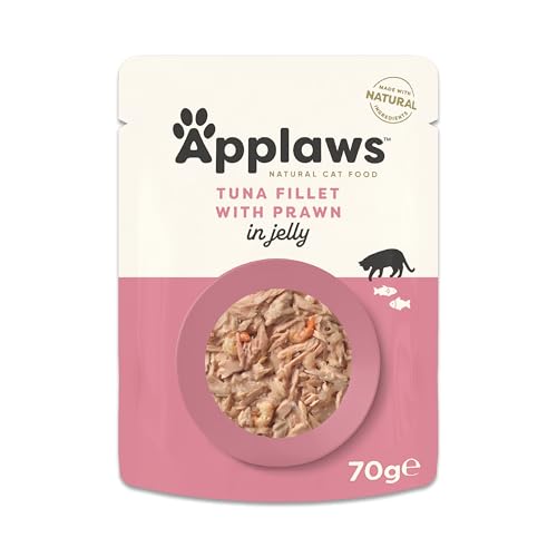 Applaws 100 % Natürliches Nassfutter für Katzen – Thunfischfilet mit Garnele in Gelee, 16 x 70g Dosen Applaws 100 % Natürliches Nassfutter für Katzen – Thunfischfilet mit Garnele in Gelee, 16 x 70g Dosen von Applaws
