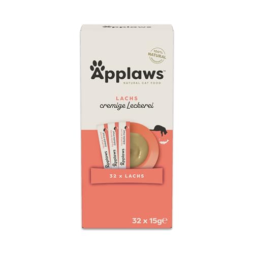 Applaws 100% natürlicher, getreidefreier, cremiger Lachs-Snack für Katzen und Kätzchen, 32 x 15g Beutel Applaws 100% natürlicher, getreidefreier, cremiger Lachs-Snack für Katzen und Kätzchen, 32 x 15g Beutel von Applaws