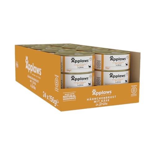 Applaws 100% natürliches Premium-Nassfutter für Katzen, Hühnerbrust mit Käse in Brühe - Packung mit 24 x 156g Dosen Applaws 100% natürliches Premium-Nassfutter für Katzen, Hühnerbrust mit Käse in Brühe - Packung mit 24 x 156g Dosen von Applaws