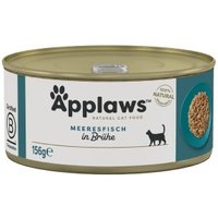 Applaws Nassfutter Katze Adult in Brühe Seefisch 24x156 g von Applaws