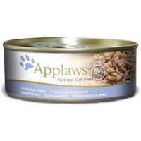 Applaws Nassfutter Katze Adult in Brühe Seefisch 24x156 g von Applaws