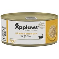 Applaws Nassfutter Katze Adult in Brühe Hühnerbrust 24x70 g von Applaws