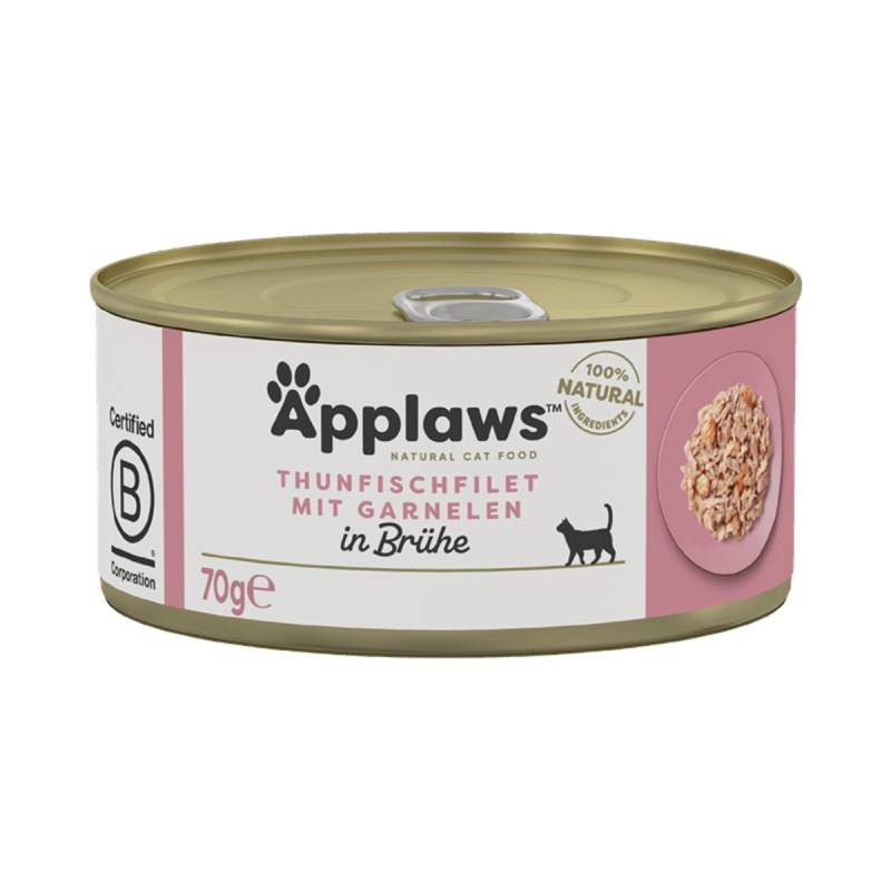 Applaws Cat Thunfischfilets & Garnelen 24x70g von Applaws