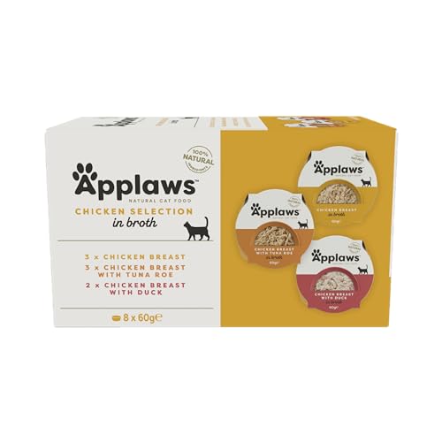 Applaws Katze Huhn Auswahl Topf Multi-Pack 8 X 60G (480G) (Packung mit 2) von Applaws