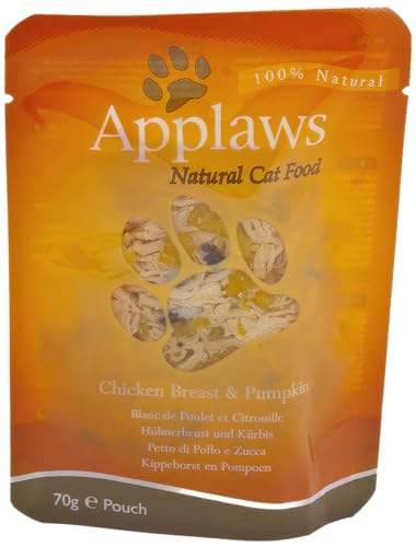 Applaws Katze Pouchbeutel Hühnchenbrust & Kürbis, 12er Pack (12 x 70 g) von Applaws