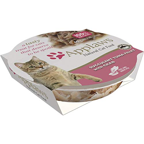 Applaws Katze Schale luxuriöses Thunfischfilet mit Garnelen, 10er Pack (10 x 60 g) von Applaws