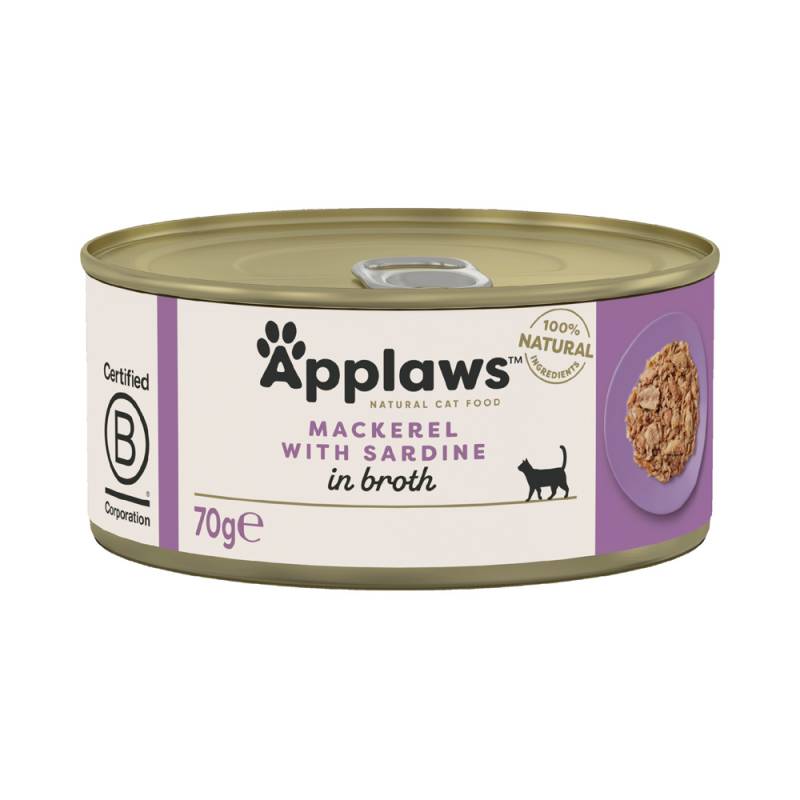 Applaws in Brühe 6 x 70 g - Makrele & Sardinen von Applaws