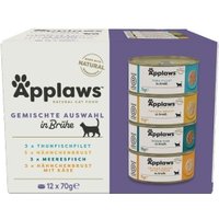 Applaws Nassfutter Katze Adult Multipack in Brühe 12x70 g Gemischte Selektion von Applaws