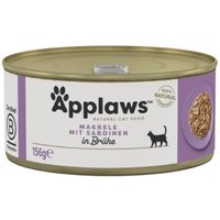 Applaws Nassfutter Katze Adult in Brühe Makrele mit Sardine 24x156 g von Applaws