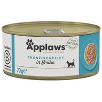 Applaws Nassfutter Katze Adult in Brühe Thunfischfilet 24x70 g von Applaws