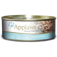 Applaws Nassfutter Katze Adult in Brühe Thunfischfilet 96x156 g von Applaws