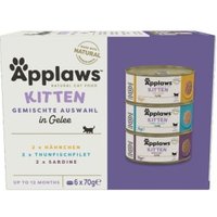 Applaws Nassfutter Kitten Gemischte Auswahl in Gelee Multipack 6x70 g von Applaws