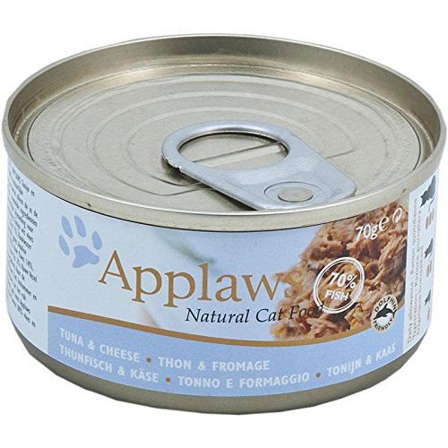 Applaws Natural Cat Food Dosennahrung 70g 24x70g Thunfischfilets & Käse von Applaws