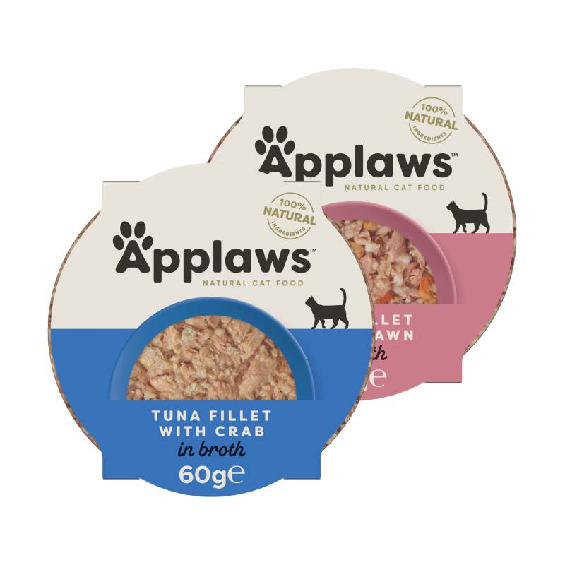 Applaws Pots Katzenfutter - Schälchen - Tuna Fillet & Crab - 10 x 60 g von Applaws