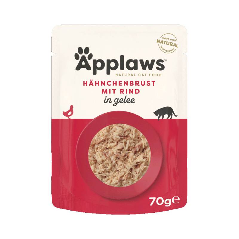 Applaws Pouch in Jelly 16 x 70 g - Huhn mit Rind von Applaws