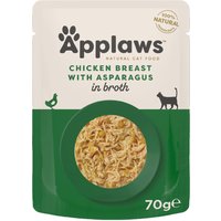 Applaws Pouch mit Brühe 12 x 70 g - Hühnerbrust mit Spargel von Applaws