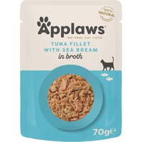 Applaws Pouch mit Brühe 12 x 70 g - Thunfisch mit Brachse von Applaws