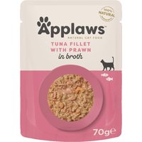 Applaws Pouch mit Brühe 12 x 70 g - Thunfisch mit Pazifik-Garnelen von Applaws