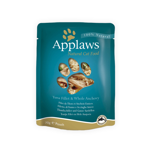 Applaws in Broth Katzenfutter - Frischebeutel - Fillet & Anchovy - 12 x 70 g von Applaws