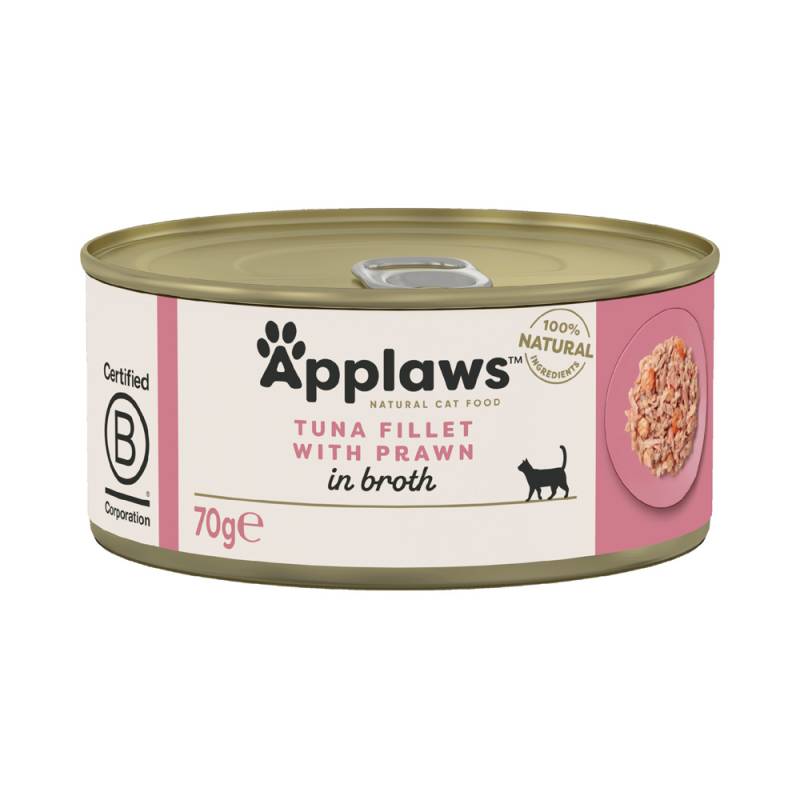 Applaws in Brühe 6 x 70 g - Thunfischfilet & Garnele von Applaws