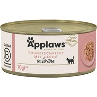 Applaws in Brühe 6 x 70 g - Thunfischfilet & Lachs von Applaws