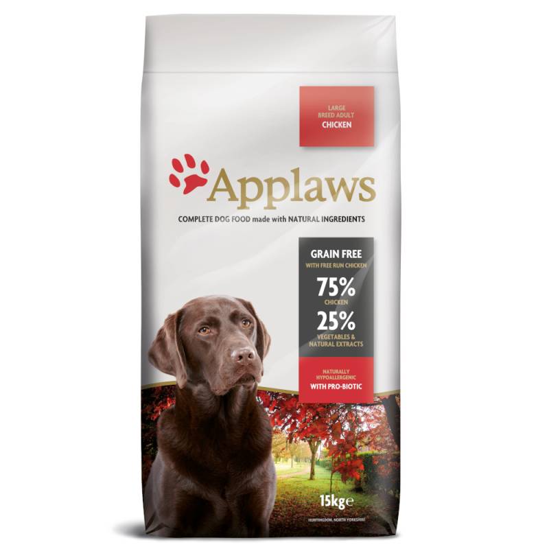 Doppelpack Applaws 2 x 7,5 kg / 15 kg - Adult Huhn Große Rassen (2 x 15 kg) von Applaws