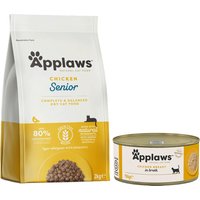 Probierpaket Applaws Trocken- & Nassfutter - 2 kg Adult Huhn & Ente + 6 x 156 g Hühnchenbrust von Applaws