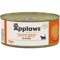 Sparpaket Applaws in Brühe 24 x 156 g - Hühnchenbrust & Kürbis von Applaws