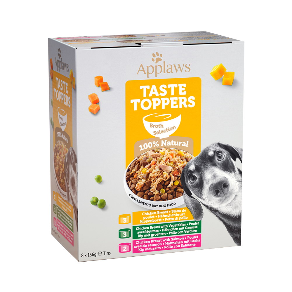 Sparpaket Applaws Taste Toppers 16 x 156 g - Probiermix in Brühe von Applaws