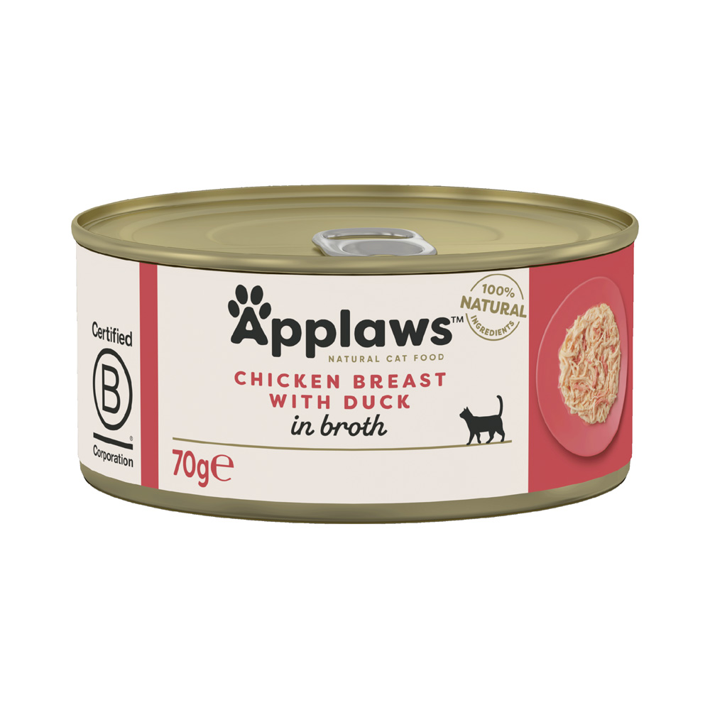 Sparpaket Applaws in Brühe 24 x 70 g - Hähnchen mit Ente Sparpaket Applaws in Brühe 24 x 70 g - Hähnchen mit Ente von Applaws