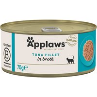 Sparpaket Applaws in Brühe 24 x 70 g - Thunfischfilet von Applaws