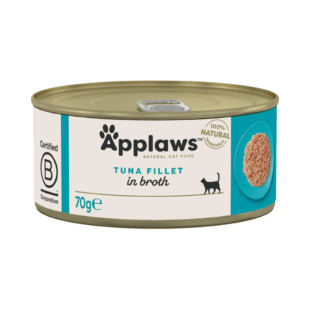 Sparpaket Applaws in Brühe 24 x 70 g - Thunfischfilet von Applaws