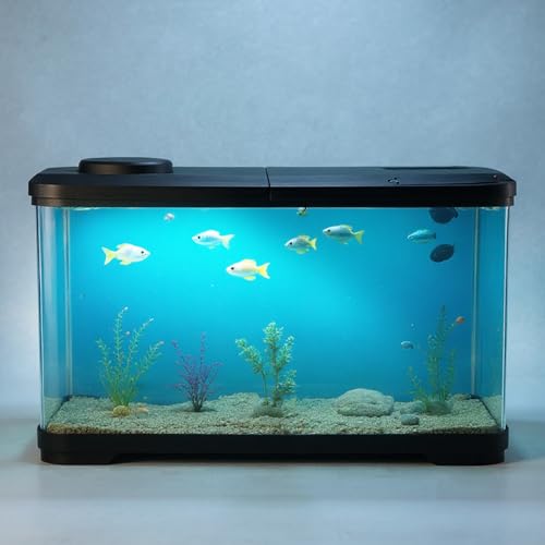 Aptliton 15 l Aquarium mit Licht, Acryl-Aquarien, Starter-Sets mit Abdeckung, Tischlandschaftsbau, Mini-Fischbecken für Fische, Garnelen, Goldfische Aptliton 15 l Aquarium mit Licht, Acryl-Aquarien, Starter-Sets mit Abdeckung, Tischlandschaftsbau, Mini-Fischbecken für Fische, Garnelen, Goldfische von Aptliton