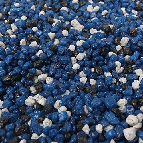 Aqua Della, Aquarienkies in der Farbe Blue Mix 2 kg, dekorativ und funktional, bietet Unterstützung, besteht aus hochwertigen Elementen, vor Gebrauch mit lauwarmem Wasser abspülen von Aqua Della