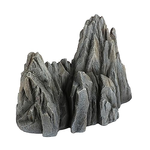 Aqua Della Patagonischer Felsen L – 27 x 15 x 20 cm, Anthrazit von Aqua Della