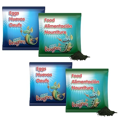 Aqua Dragon Starter Kit, Schlüpfen und Züchten von Unterwasserhaustieren zu Hause, pädagogisches STEM-Spielzeug mit Eiern und Tierfutter, 2 Packung von Aqua Dragons