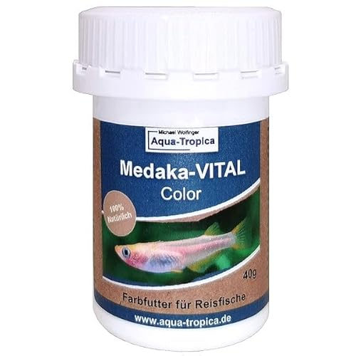 Aqua-Tropica Medaka-VITAL Color 40g - Spezial Farbfutter für Medaka, Reisfische, Fischfutter in Granulatform mit natürlichen Farbverstärkern von Aqua-Tropica VITAL