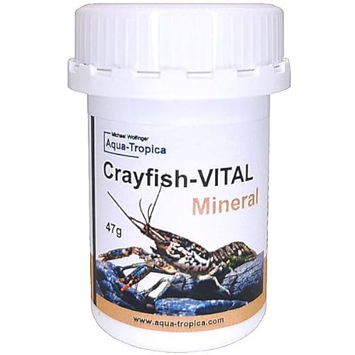 Aqua-Tropica Crayfish-VITAL Mineral - Premium Krebsfutter zur Mineralversorung für Flusskrebse der Gattungen Procambarus, Cambarus, Astacus und Cherax Krebse aus Australien - Körnung 7 mm - 50g von Aqua-Tropica