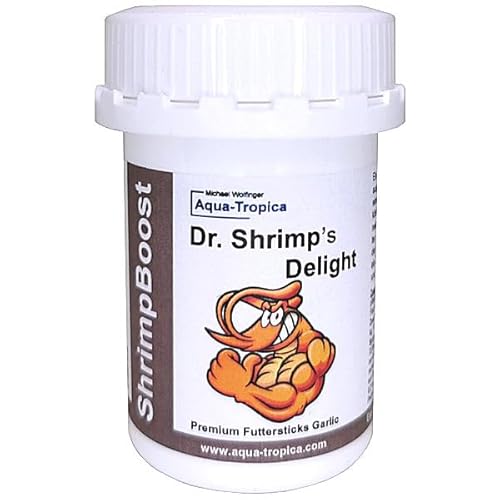 Dr. Shrimp Delight ShrimpBoost 40g - Premium Garnelen Futter, Pelletfutter zur Unterstützung des Immunsystem und Vitalität, wählerische Garnelen oder solche mit geringem Appetit von Aqua-Tropica