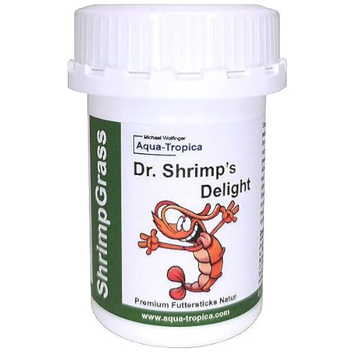 Dr. Shrimp Delight ShrimpGrass 40g - Premium Garnelenfutter, Pelletfutter zur Unterstützung der Verdauung von Aqua-Tropica