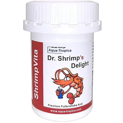 Dr. Shrimp Delight - VitaSticks 40g - Premium Garnelen Futter, Pelletfutter mit Acai Beere zur Unterstützung der Färbung und stärkung der Abwehrkräfte - Als Leckerli oder für zwischendurch von Aqua-Tropica