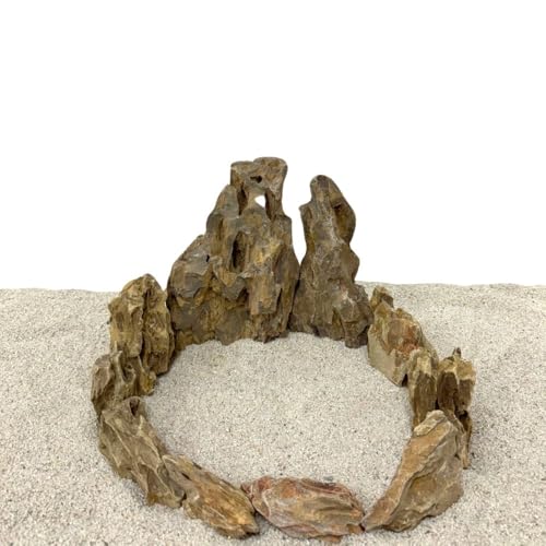 AquaOne Aquarium Deko Drachensteine Hardscape | Fertiges Layout | Gestein für Aquascaping | Dragon Stein Dekoration Unterwasserlandschaft von AquaOne