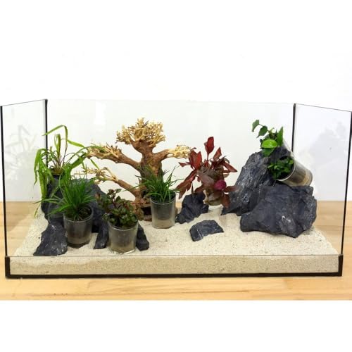 AquaOne Aquarium Deko Komplettset Steine Wurzel Aquascaping Hardscape Set Nr.10 Dekoration Wasserpflanzen von AquaOne