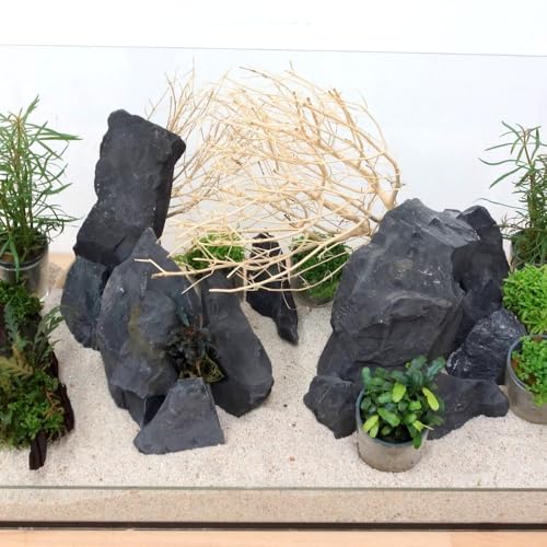 AquaOne Aquarium Deko Komplettset Steine Wurzel Pflanzen Aquascaping Hardscape Set Nr.20 Dekoration Wasserpflanzen von AquaOne