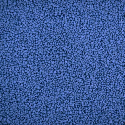 AquaOne Aquarium Kies 20 kg Bodengrund blau 2-3 mm I Aquariumkies Premium Qualität I Quarzkies abgerundete Körnung I Aquariumkies Deko Aquascaping Dekoration von AquaOne