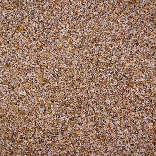 AquaOne Aquarium Kies Sand 5 kg I Bodengrund hell schwarz bunt fein mittel grob I Aquariumkies Premium Qualität I Quarzsand Aquariumkies Deko Aquascaping Körnung (Bernstein 1-2mm) von AquaOne