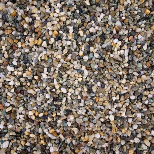 AquaOne Aquarium Kies Sand 5 kg I Bodengrund hell schwarz bunt fein mittel grob I Aquariumkies Premium Qualität I Quarzsand Aquariumkies Deko Aquascaping Körnung (beige 2-4mm) von AquaOne